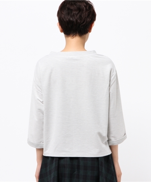 mystic（ミスティック）の「【mystic】テープ使いプルオーバー（Tシャツ/カットソー・レディース・オフホワイト/カーキ/ブラック/ネイビー・ﾌﾘ-）」の7枚目の写真