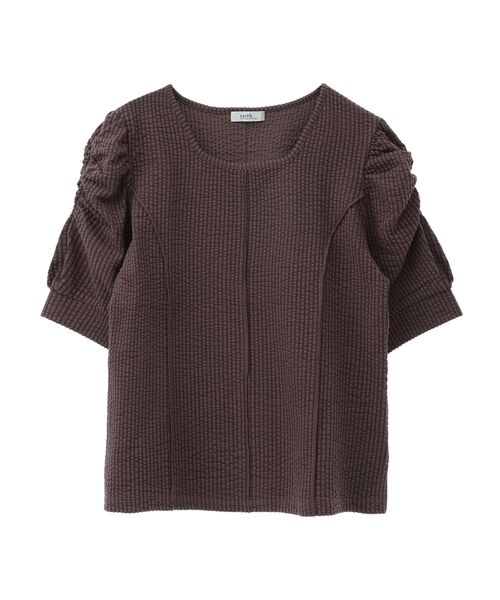 earth music&ecology(アースミュージックアンドエコロジー)の「ぽこぽこパワショルプルオーバー(Tシャツ/カットソー・レディース・アイボリー/ブルー/ブラウン/ブラック・FREE)」の15枚目の写真