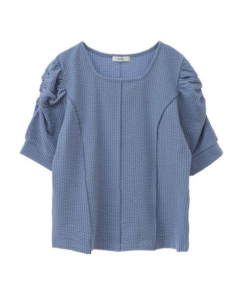 earth music&ecology(アースミュージックアンドエコロジー)の「ぽこぽこパワショルプルオーバー(Tシャツ/カットソー・レディース・アイボリー/ブルー/ブラウン/ブラック・FREE)」の16枚目の写真