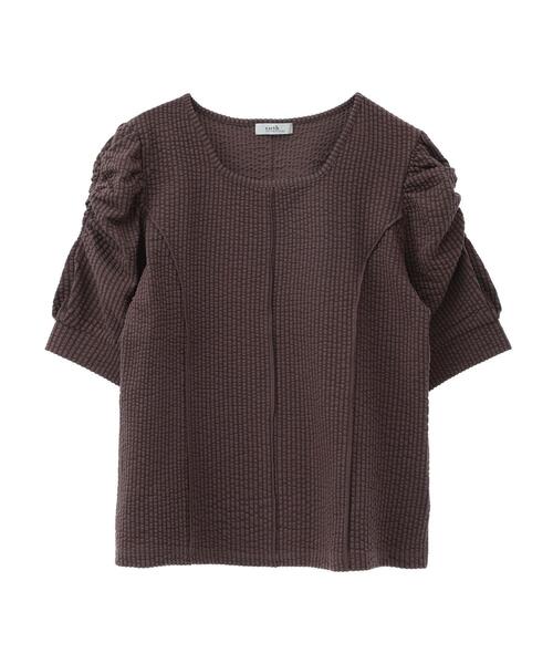 earth music&ecology(アースミュージックアンドエコロジー)の「ぽこぽこパワショルプルオーバー(Tシャツ/カットソー・レディース・アイボリー/ブルー/ブラウン/ブラック・FREE)」の10枚目の写真