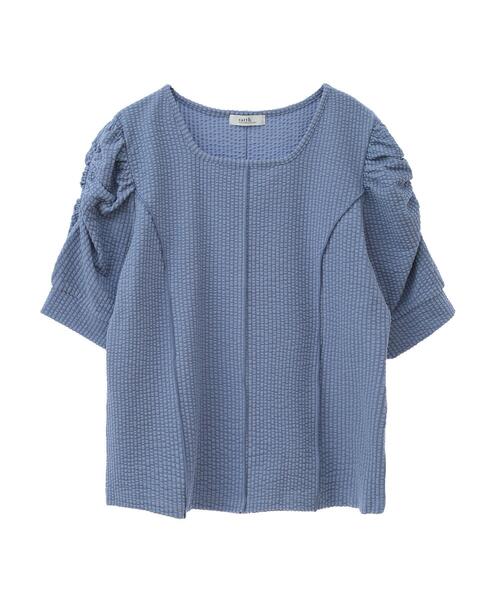 earth music&ecology(アースミュージックアンドエコロジー)の「ぽこぽこパワショルプルオーバー(Tシャツ/カットソー・レディース・アイボリー/ブルー/ブラウン/ブラック・FREE)」の11枚目の写真