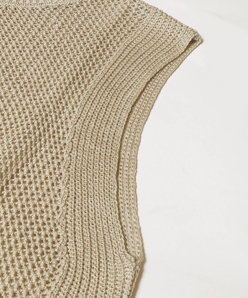 coca（coca）（コカ）の「クロスチェーンニットジレ（ベスト・レディース・ブラック/アイボリー/ライトベージュ/ブラウン/ベージュ・M/L/S）」の12枚目の写真