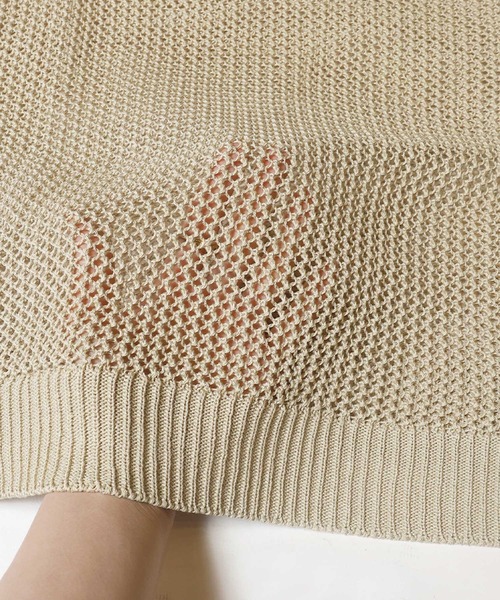 coca（coca）（コカ）の「クロスチェーンニットジレ（ベスト・レディース・ブラック/アイボリー/ライトベージュ/ブラウン/ベージュ・M/L/S）」の10枚目の写真