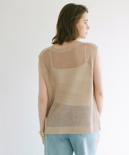 coca（coca）（コカ）の「クロスチェーンニットジレ（ベスト・レディース・ブラック/アイボリー/ライトベージュ/ブラウン/ベージュ・M/L/S）」の17枚目の写真