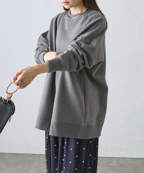 PUAL CE CIEN＊ピュアルセシン サガラ刺繍裏ボアスウェット グレー サガラ刺繍裏ボアスウェット（スウェット）｜PUAL CE CIN