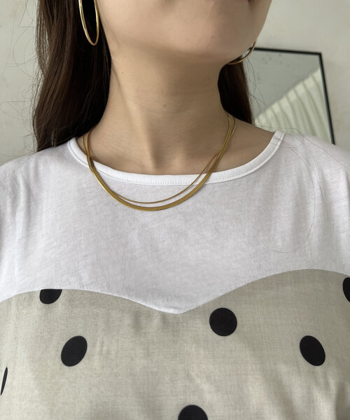 prose verse(プロズヴェール)の「ペプラム2wayビスチェドッキングフレンチトップス(Tシャツ/カットソー・レディース・ベージュ系その他/ブラック・LARGE/MEDIUM)」の7枚目の写真