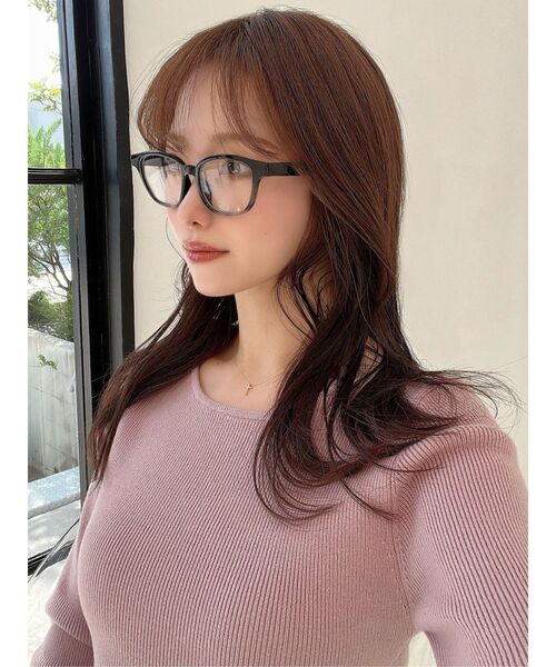 RESEXXY（リゼクシー）の「カラーフレームメガネ（メガネ・レディース・ブラウン/ブラック・FREE）」の2枚目の写真