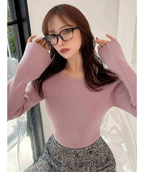 RESEXXY（リゼクシー）の「カラーフレームメガネ（メガネ・レディース・ブラウン/ブラック・FREE）」の9枚目の写真