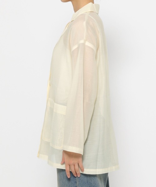 LOWRYS FARM（ローリーズファーム）の「シアーＪＫ　138710（テーラードジャケット・レディース・アイボリー/パープル/チャコールグレー・FREE）」の18枚目の写真