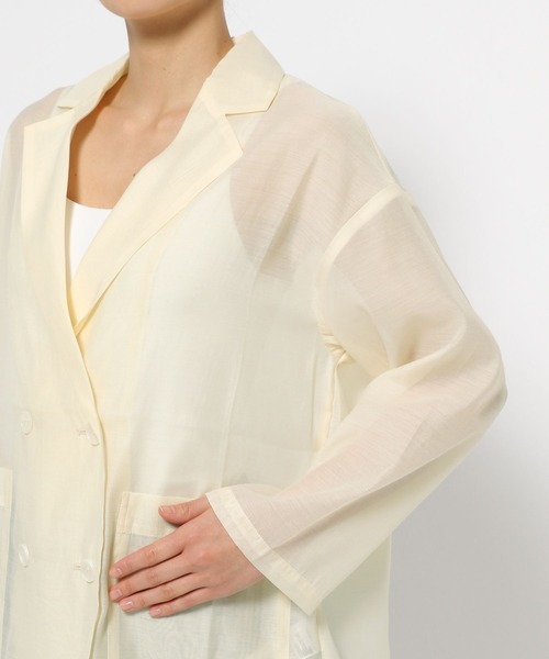 LOWRYS FARM（ローリーズファーム）の「シアーＪＫ　138710（テーラードジャケット・レディース・アイボリー/パープル/チャコールグレー・FREE）」の21枚目の写真