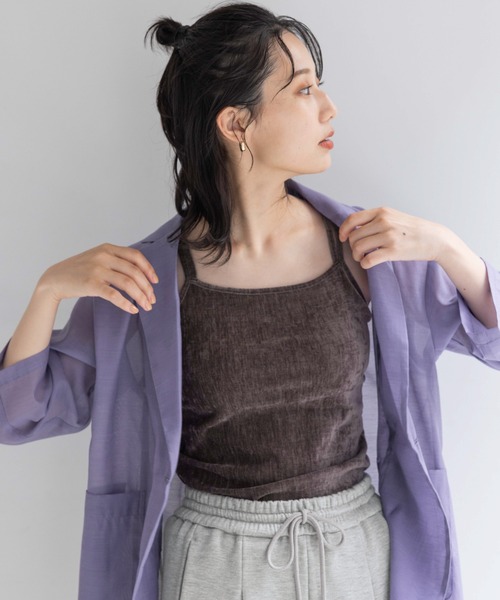 LOWRYS FARM（ローリーズファーム）の「シアーＪＫ　138710（テーラードジャケット・レディース・アイボリー/パープル/チャコールグレー・FREE）」の12枚目の写真