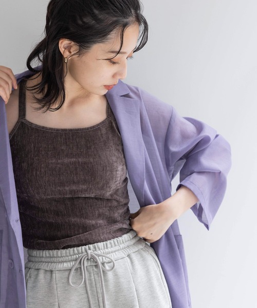 LOWRYS FARM（ローリーズファーム）の「シアーＪＫ　138710（テーラードジャケット・レディース・アイボリー/パープル/チャコールグレー・FREE）」の13枚目の写真