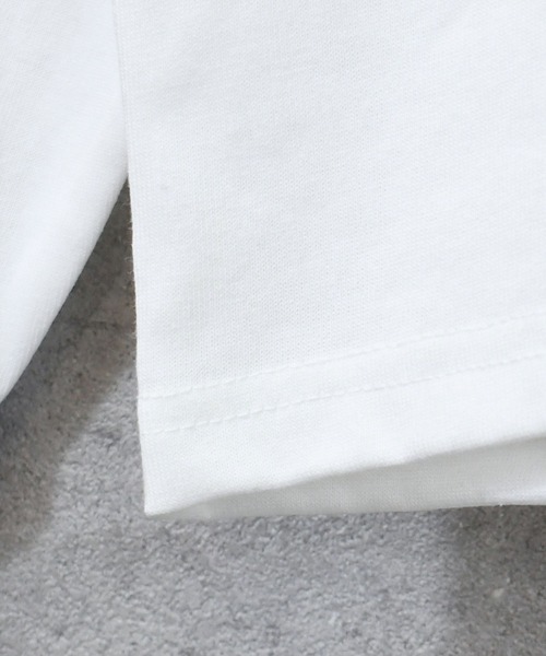 Ritzy(リッツィー)の「oversize sleeve line ringer long sleeve T-shirt/オーバーサイズ 袖ライン フロント刺繍 リンガー ロングスリーブTシャツ レディース メンズ(Tシャツ/カットソー・メンズ・ホワイト系その他/ブラック/ブラック系その他/ホワイト・M/L/XL/S)」の15枚目の写真