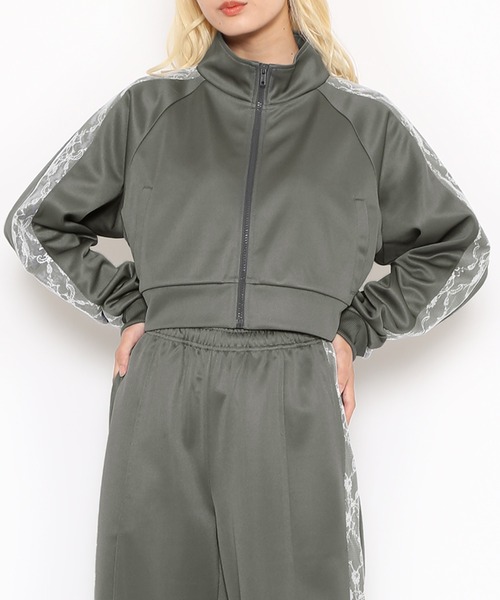 PUNYUS（プニュズ）の「レースラインクロップドトラックジャケット