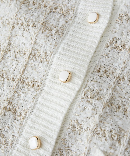 VIS（ビス）の「【洗える】ツイードニットカーディガン（カーディガン/ボレロ・レディース・ベージュ系その他/ブルー系その他/キナリ・FREE）」の13枚目の写真