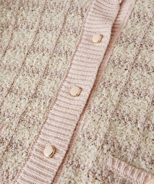 VIS（ビス）の「【洗える】ツイードニットカーディガン（カーディガン/ボレロ・レディース・ベージュ系その他/ブルー系その他/キナリ・FREE）」の14枚目の写真