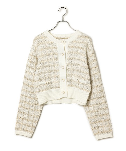 VIS（ビス）の「【洗える】ツイードニットカーディガン（カーディガン/ボレロ・レディース・ベージュ系その他/ブルー系その他/キナリ・FREE）」の19枚目の写真