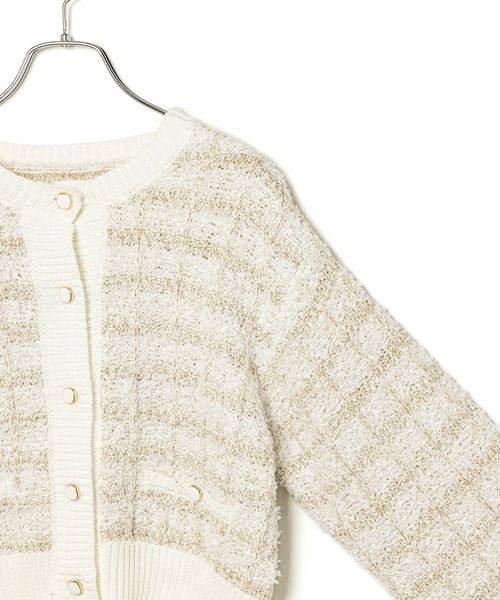 VIS（ビス）の「【洗える】ツイードニットカーディガン（カーディガン/ボレロ・レディース・ベージュ系その他/ブルー系その他/キナリ・FREE）」の22枚目の写真