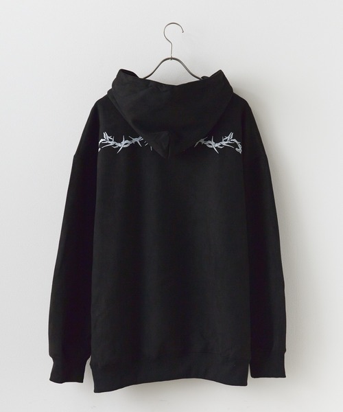 Theater code(シアターコード)の「neck chain design pullover parka / ネックチェーンデザイン プルオーバーパーカー(パーカー・メンズ・グレー/ブラック・3/2)」の13枚目の写真