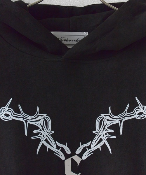 Theater code(シアターコード)の「neck chain design pullover parka / ネックチェーンデザイン プルオーバーパーカー(パーカー・メンズ・グレー/ブラック・3/2)」の16枚目の写真