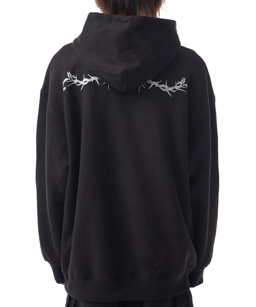 Theater code(シアターコード)の「neck chain design pullover parka / ネックチェーンデザイン プルオーバーパーカー(パーカー・メンズ・グレー/ブラック・3/2)」の12枚目の写真