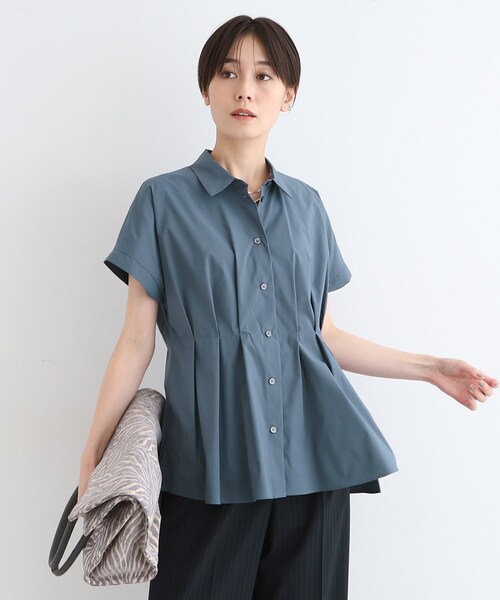 INDIVI（インディヴィ）の「【洗える】タックデザインブラウス（シャツ