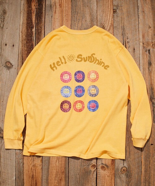 Jonas Claesson(ジョナスクレアッソン)の「JONAS CLAESSON/ジョナスクレアッソン Insideout Hello Sunshine L/S TEE/インサイドアウト ハローサンシャイン ロングスリーブ Tシャツ/リバーシブル(Tシャツ/カットソー・メンズ・チャコールグレー/オフホワイト/マスタード・SMALL/MEDIUM/LARGE)」の9枚目の写真