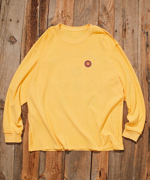 Jonas Claesson(ジョナスクレアッソン)の「JONAS CLAESSON/ジョナスクレアッソン Insideout Hello Sunshine L/S TEE/インサイドアウト ハローサンシャイン ロングスリーブ Tシャツ/リバーシブル(Tシャツ/カットソー・メンズ・チャコールグレー/オフホワイト/マスタード・SMALL/MEDIUM/LARGE)」の11枚目の写真