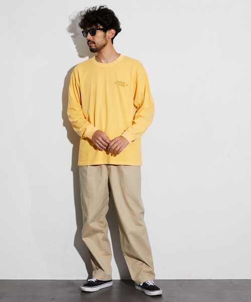 Jonas Claesson(ジョナスクレアッソン)の「JONAS CLAESSON/ジョナスクレアッソン Insideout Hello Sunshine L/S TEE/インサイドアウト ハローサンシャイン ロングスリーブ Tシャツ/リバーシブル(Tシャツ/カットソー・メンズ・チャコールグレー/オフホワイト/マスタード・SMALL/MEDIUM/LARGE)」の20枚目の写真