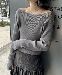 mline | [mline]バックロゴショートニット(ニット/セーター)