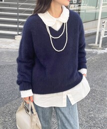 fredy emue | FOX混Vネックニットプルオーバー(ニット/セーター)