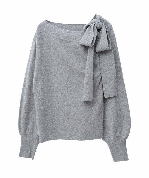 肩リボンアシメニット 肩リボンアシメニット | PROPORTION BODY DRESSING