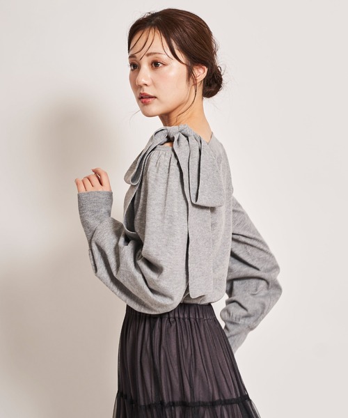 肩リボンアシメニット 肩リボンアシメニット | PROPORTION BODY DRESSING