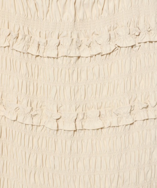 LOWRYS FARM（ローリーズファーム）の「フリルシャーリングスカート 202396（スカート・レディース・アイボリー/ブラック/ブルー・FREE）」の11枚目の写真