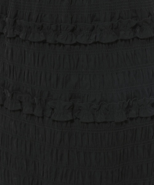 LOWRYS FARM（ローリーズファーム）の「フリルシャーリングスカート 202396（スカート・レディース・アイボリー/ブラック/ブルー・FREE）」の12枚目の写真