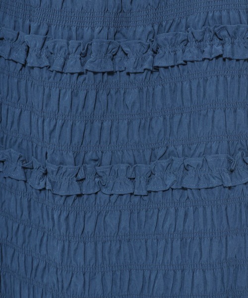 LOWRYS FARM（ローリーズファーム）の「フリルシャーリングスカート 202396（スカート・レディース・アイボリー/ブラック/ブルー・FREE）」の13枚目の写真