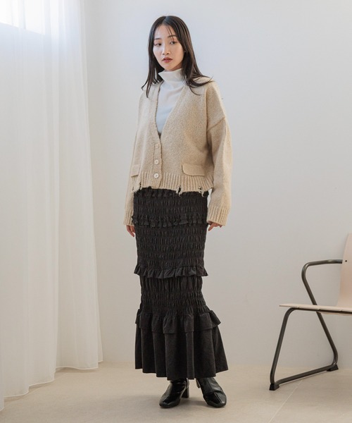 ローリーズファーム　フリルシャーリングスカート 楽天市場】【SALE／40%OFF】(W)スソフリルシャーリングSK LOWRYS