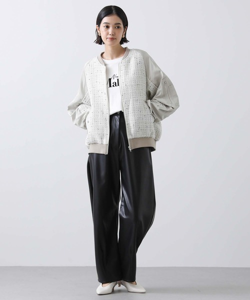 Gready Brilliant　ツィードｍａ－１スリーブブルゾン　今季 Gready Brilliant（グレディブリリアン）の「ツィードMA－1