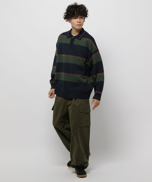 niko and...（ニコアンド）の「太ボーダーニットポロ（ニット/セーター・メンズ・オフホワイト/ネイビー・MEDIUM/LARGE）」の15枚目の写真