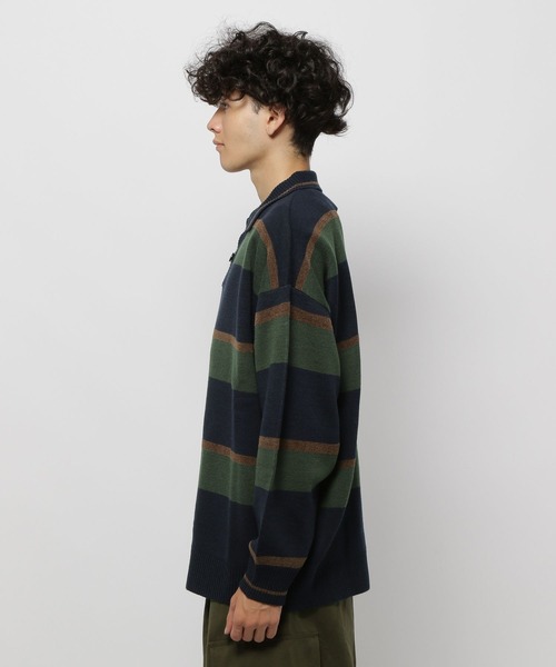 niko and...（ニコアンド）の「太ボーダーニットポロ（ニット/セーター・メンズ・オフホワイト/ネイビー・MEDIUM/LARGE）」の18枚目の写真