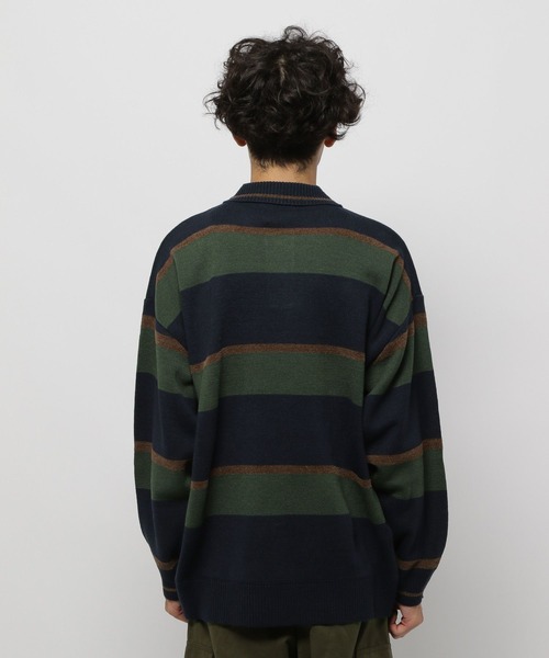 niko and...（ニコアンド）の「太ボーダーニットポロ（ニット/セーター・メンズ・オフホワイト/ネイビー・MEDIUM/LARGE）」の19枚目の写真