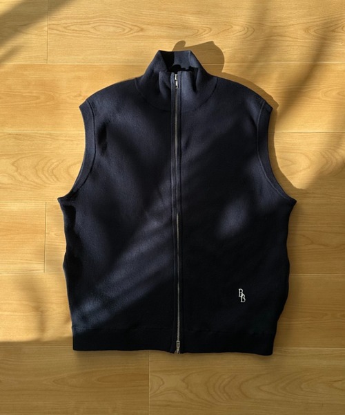 BROKEN BASE（ブロークンベース）の「ドライバーズニットベスト（ニット/セーター・メンズ・グレー/ネイビー・LARGE/MEDIUM）」の8枚目の写真