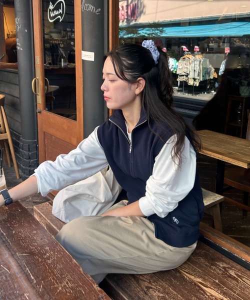 BROKEN BASE（ブロークンベース）の「ドライバーズニットベスト（ニット/セーター・メンズ・グレー/ネイビー・LARGE/MEDIUM）」の12枚目の写真