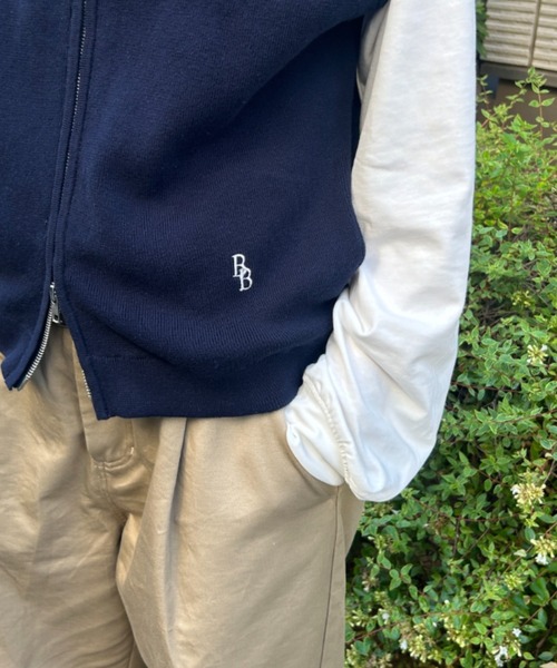 BROKEN BASE（ブロークンベース）の「ドライバーズニットベスト（ニット/セーター・メンズ・グレー/ネイビー・LARGE/MEDIUM）」の16枚目の写真