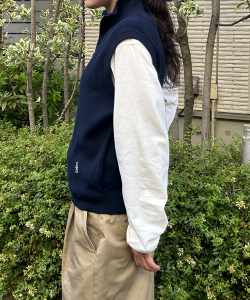 BROKEN BASE（ブロークンベース）の「ドライバーズニットベスト（ニット/セーター・メンズ・グレー/ネイビー・LARGE/MEDIUM）」の14枚目の写真