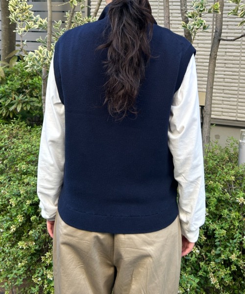 BROKEN BASE（ブロークンベース）の「ドライバーズニットベスト（ニット/セーター・メンズ・グレー/ネイビー・LARGE/MEDIUM）」の15枚目の写真