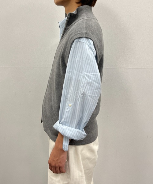 BROKEN BASE（ブロークンベース）の「ドライバーズニットベスト（ニット/セーター・メンズ・グレー/ネイビー・LARGE/MEDIUM）」の19枚目の写真