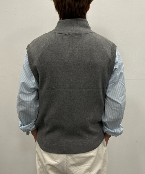 BROKEN BASE（ブロークンベース）の「ドライバーズニットベスト（ニット/セーター・メンズ・グレー/ネイビー・LARGE/MEDIUM）」の20枚目の写真