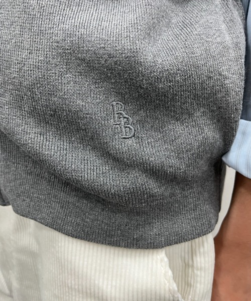 BROKEN BASE（ブロークンベース）の「ドライバーズニットベスト（ニット/セーター・メンズ・グレー/ネイビー・LARGE/MEDIUM）」の21枚目の写真