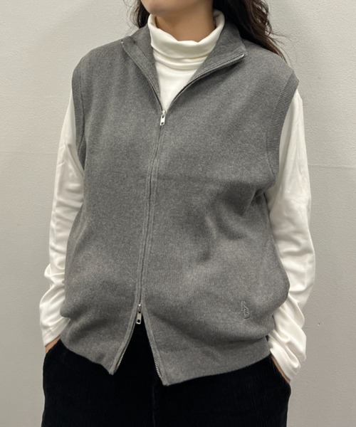 BROKEN BASE（ブロークンベース）の「ドライバーズニットベスト（ニット/セーター・メンズ・グレー/ネイビー・LARGE/MEDIUM）」の22枚目の写真